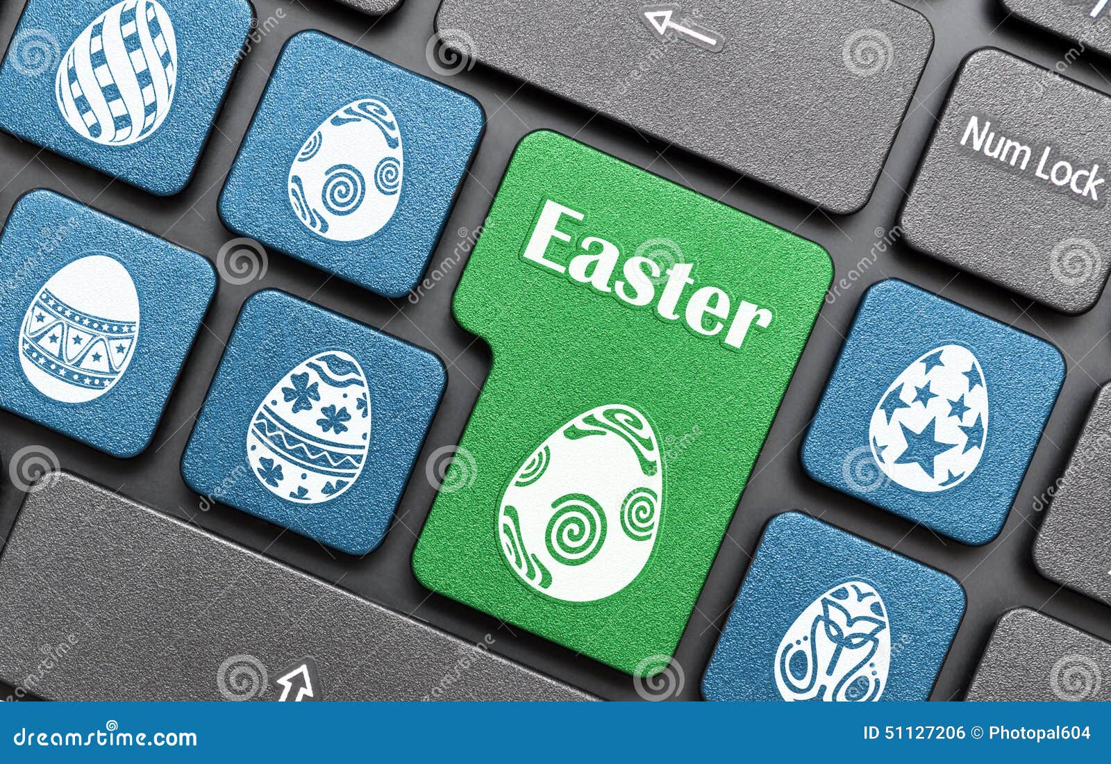 Easter egg key on keyboard stock photo. Image of 51127206