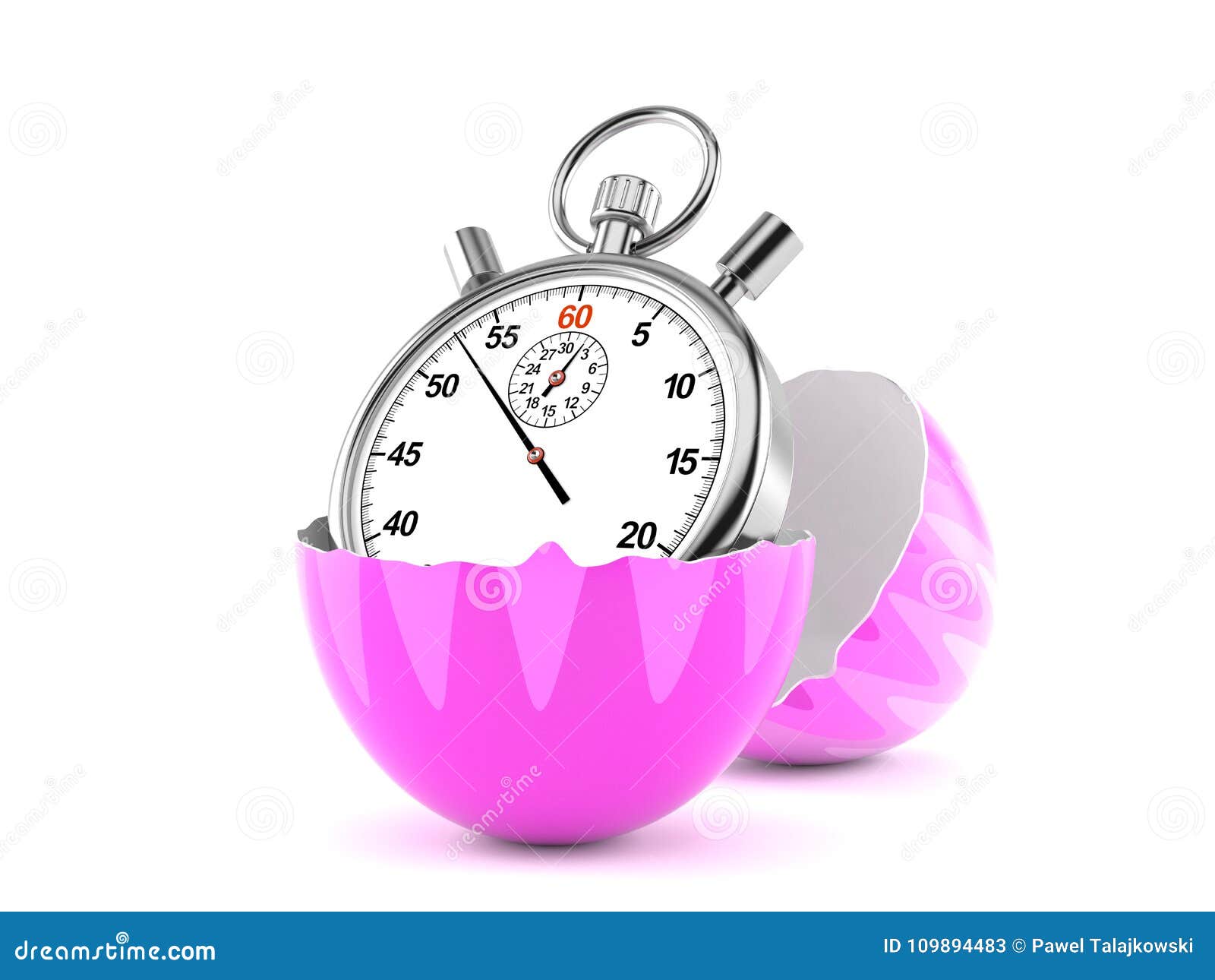 Easter egg with stopwatch stock illustration. Illustration of classic