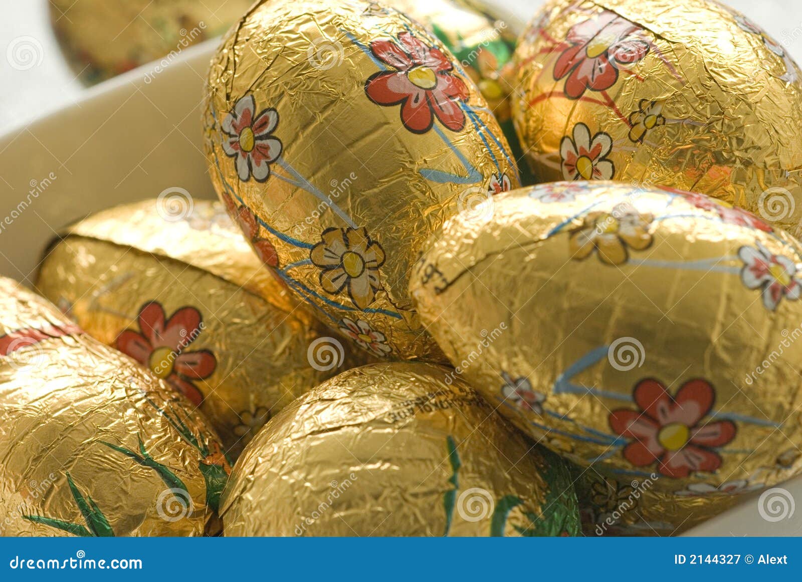 Easter Eggs in Aluminum Foil Stock Image Image of easter, covering
