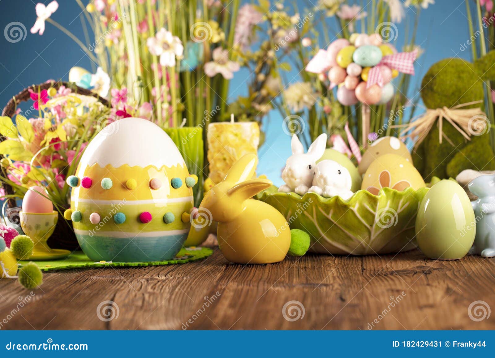 Easter Theme. Easter Decorations. Place for Text. Stock Image - Image of happy, color: 182429431
