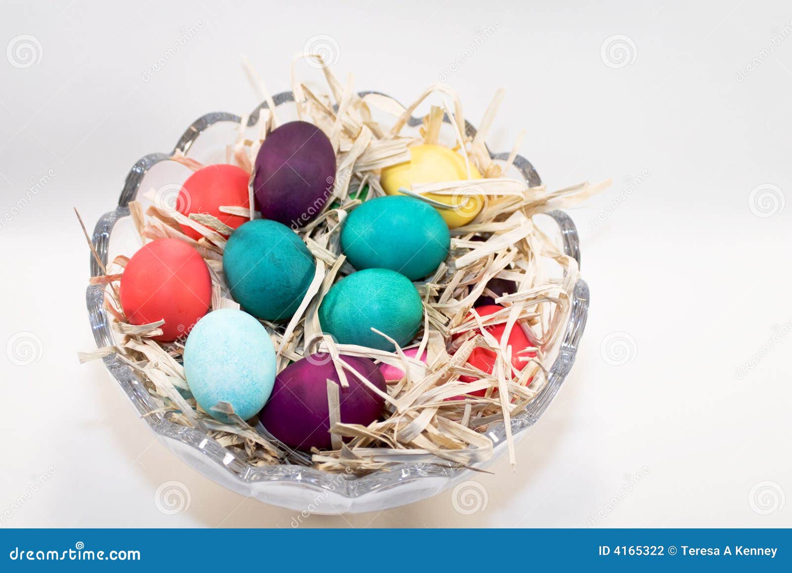 Easter eggs in bowl stock photo. Image of bowl, white - 4165322