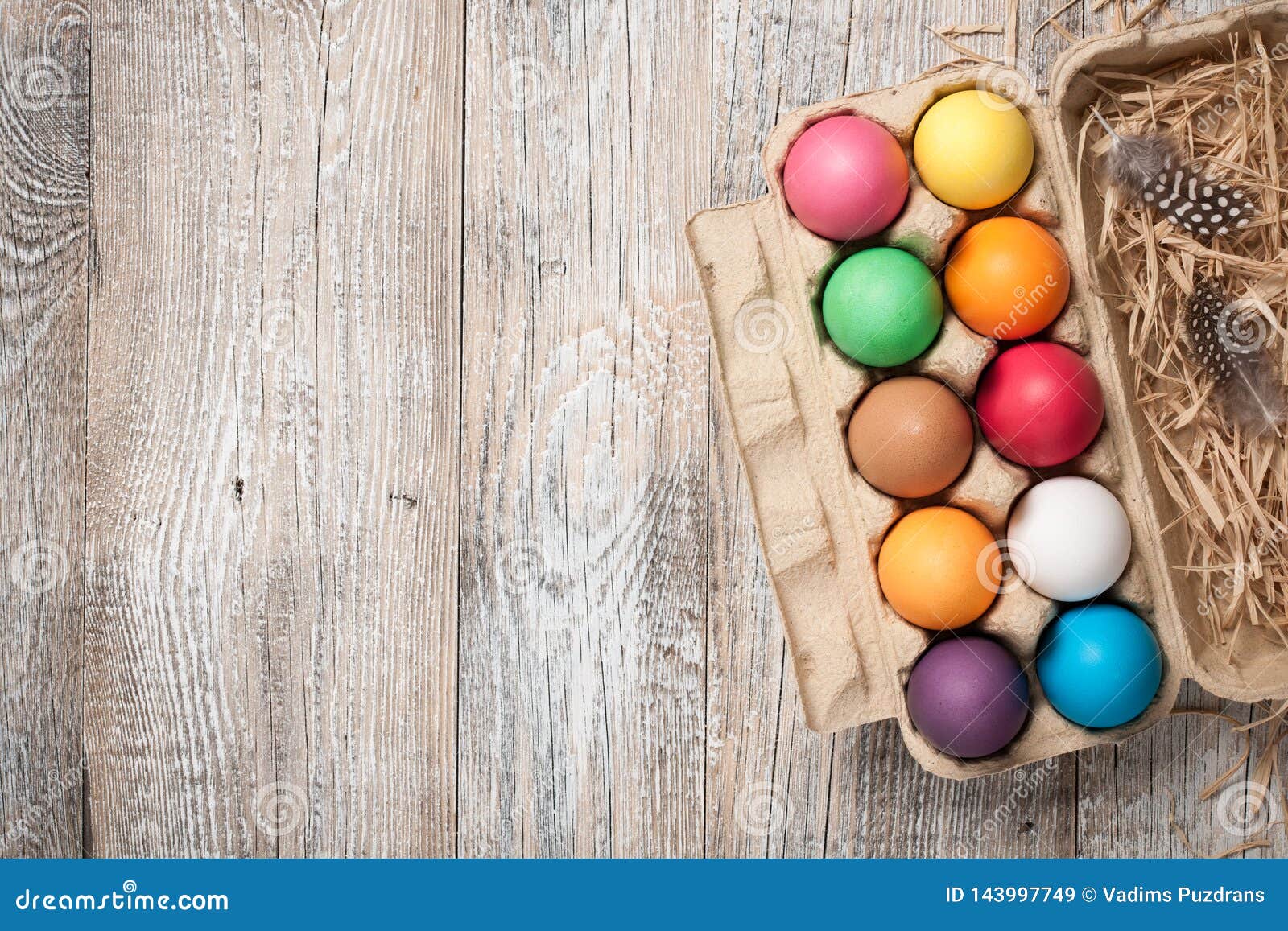 Easter Eggs in Cardboard Egg Box Stock Image Image of basket