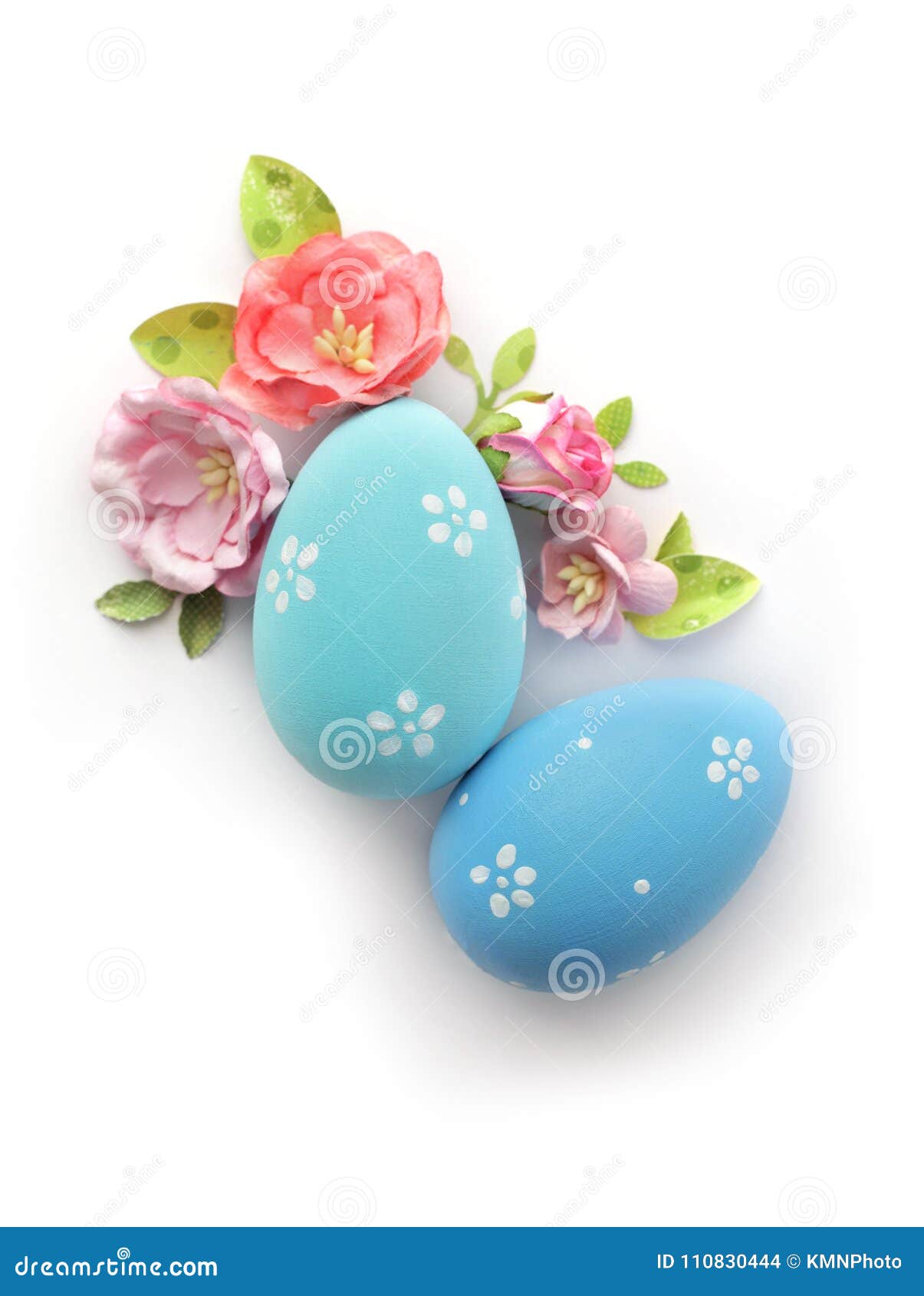 Easter eggs stock photo. Image of flowers, background 110830444