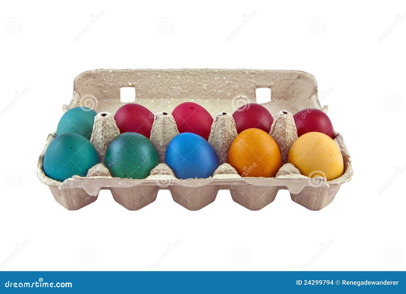 Easter eggs in egg carton stock photo. Image of symbol 24299794