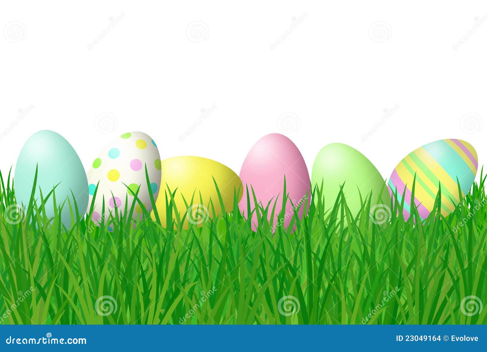 easter eggs in grass