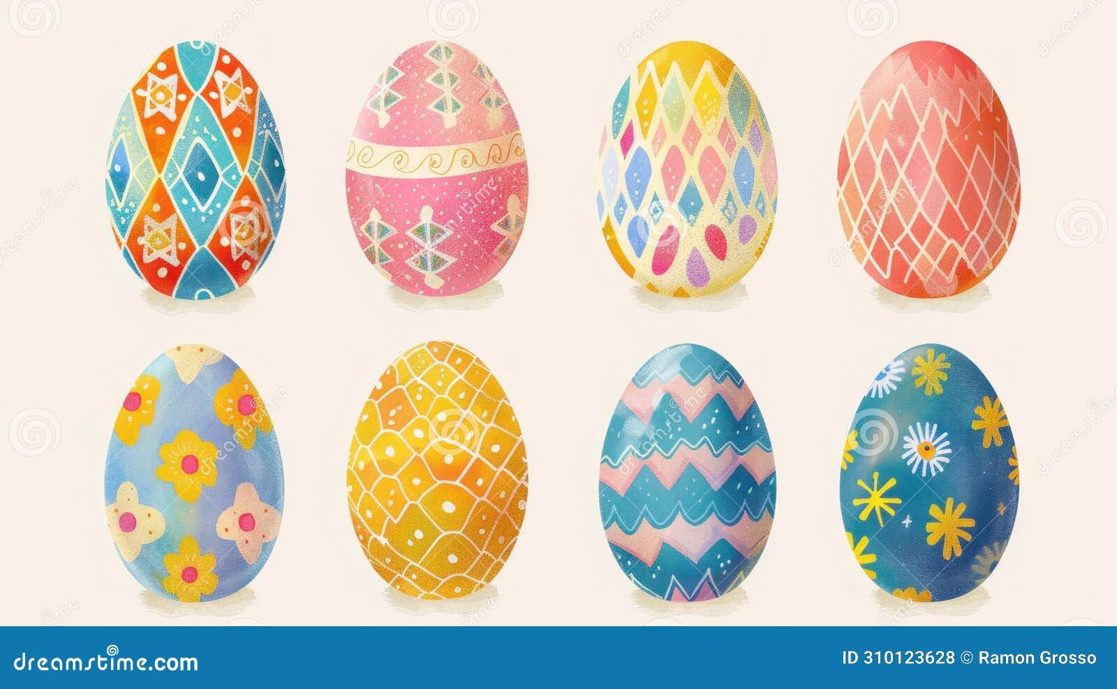 easter eggs, happy easter, vibrant s of decorated eggs