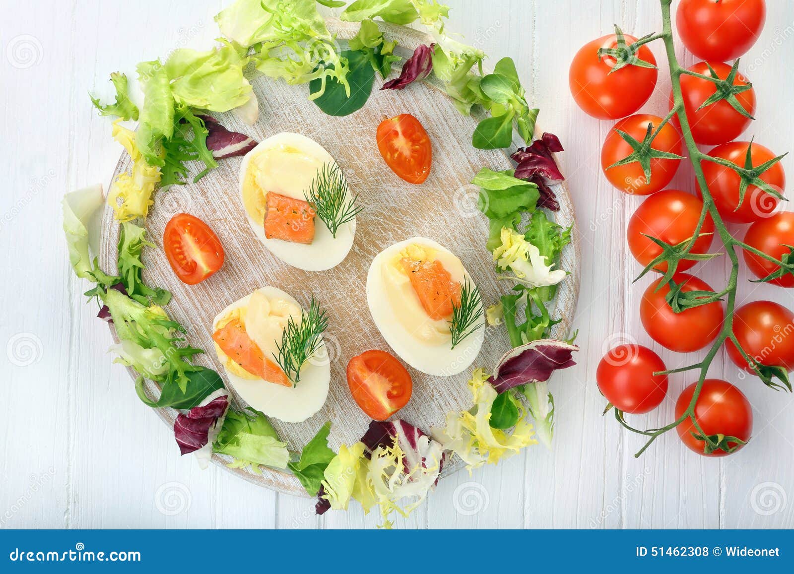 Easter Eggs with Mayonnaise and Salmon Stock Photo Image of stuffed, breakfast 51462308