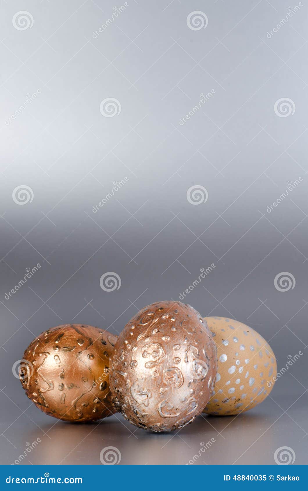 Easter eggs stock image. Image of handmade, silver, brass - 48840035
