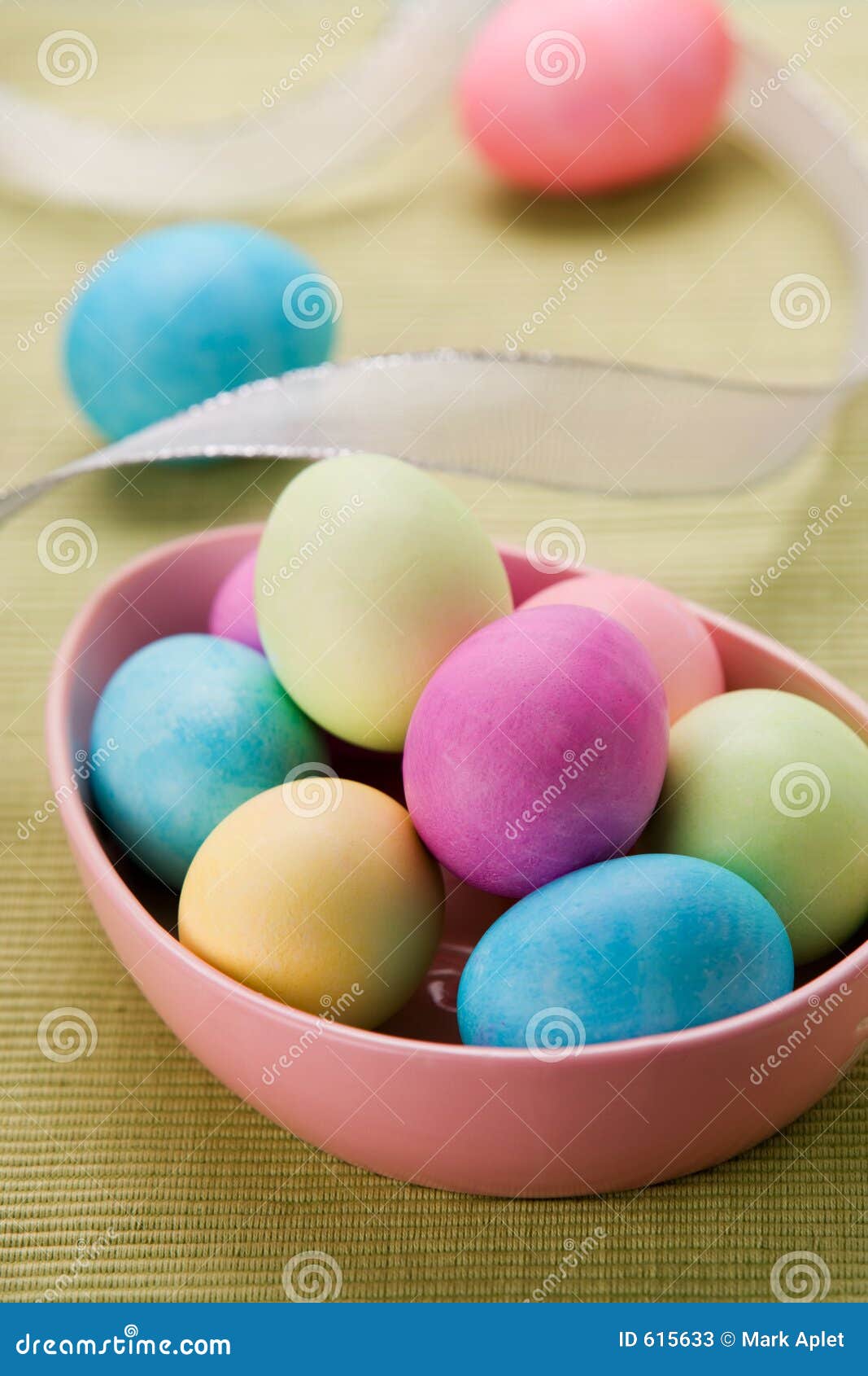 Easter Eggs & Ribbon stock image. Image of customs - 615633