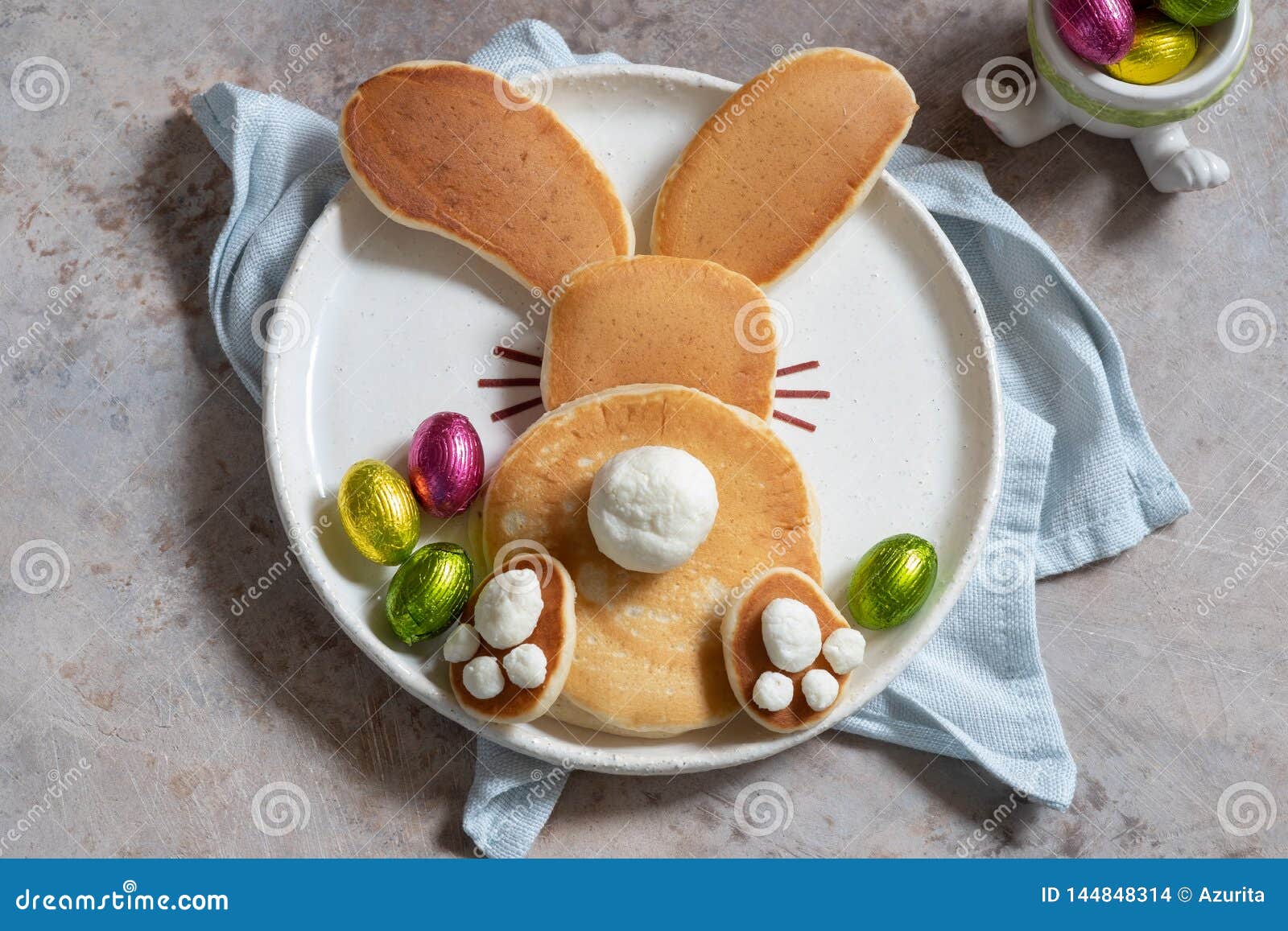 Easter Funny Bunny Pancakes Stock Photo Image of fresh, festive