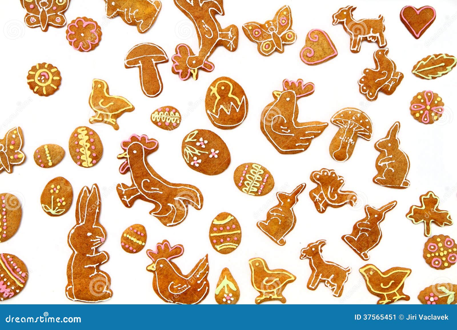 Easter Gingerbread Cookies Czech Tradition Stock Image Image of