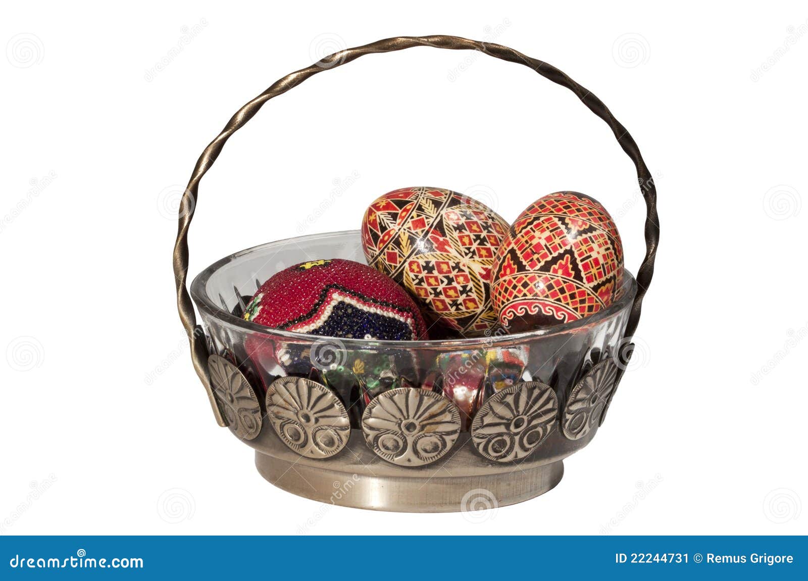 Easter glass basket stock image. Image of symbol, isolated 22244731