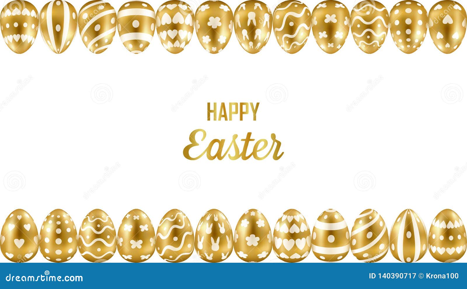 Easter Gold Eggs Horizon Seamless Web Banner Stock Vector - Illustration of  home, easter: 140390717