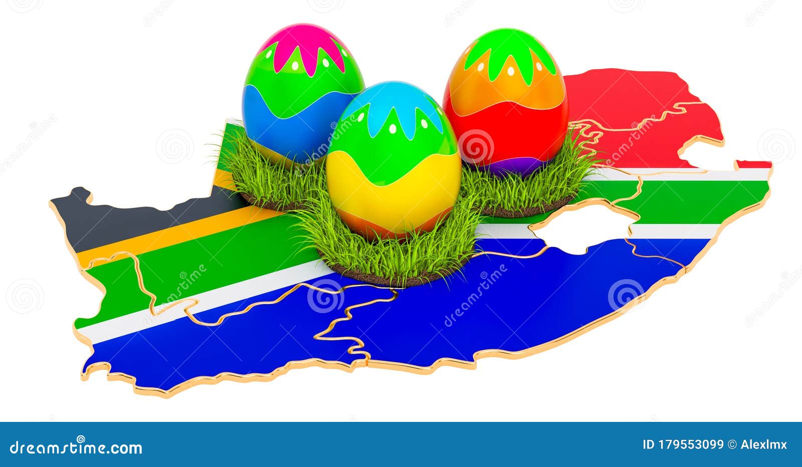 Easter Holiday in South Africa, Easter Eggs on the South African Map