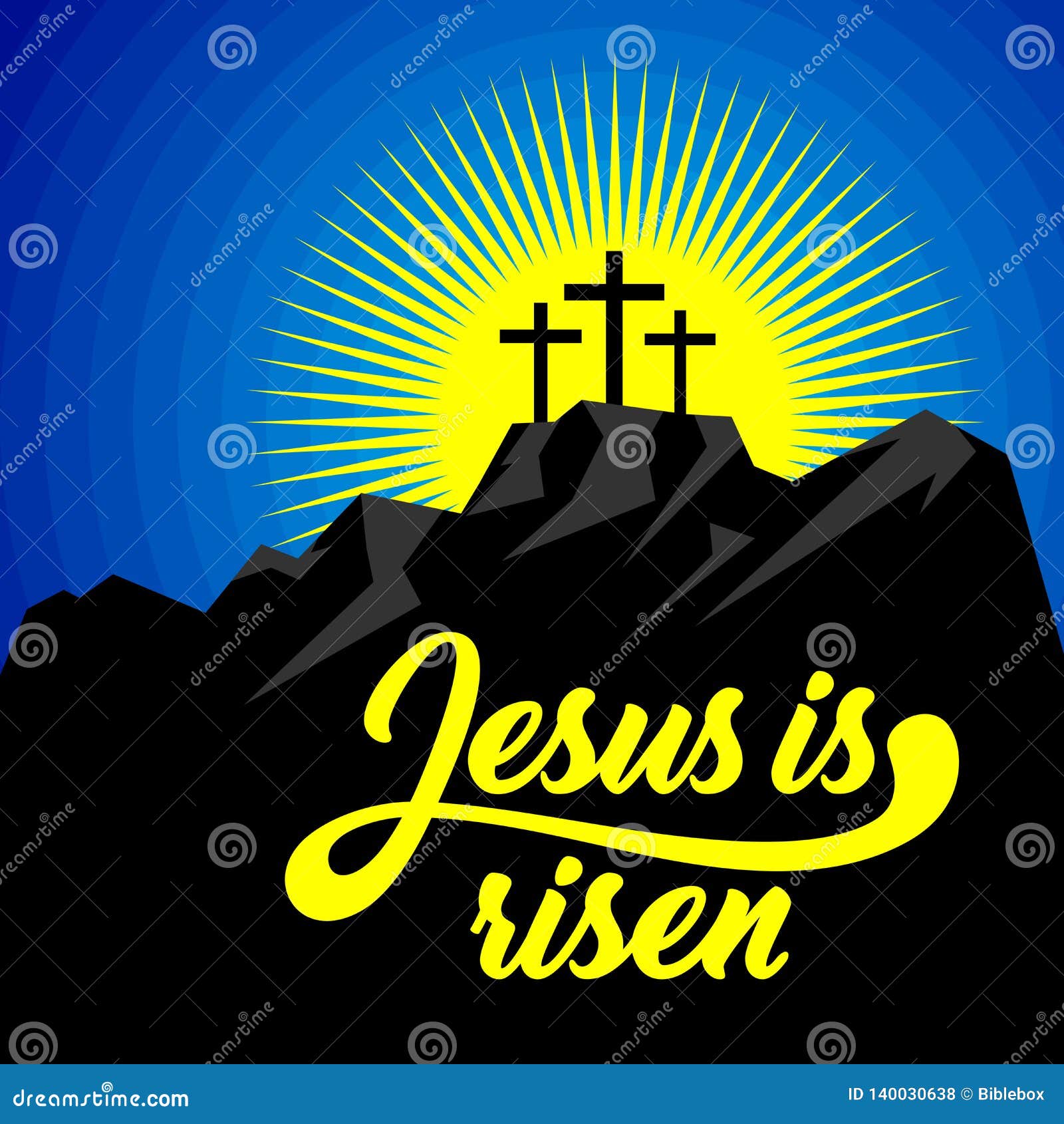 Easter Illustration. Jesus Christ is Risen Stock Vector Illustration of hebrew, cross 140030638