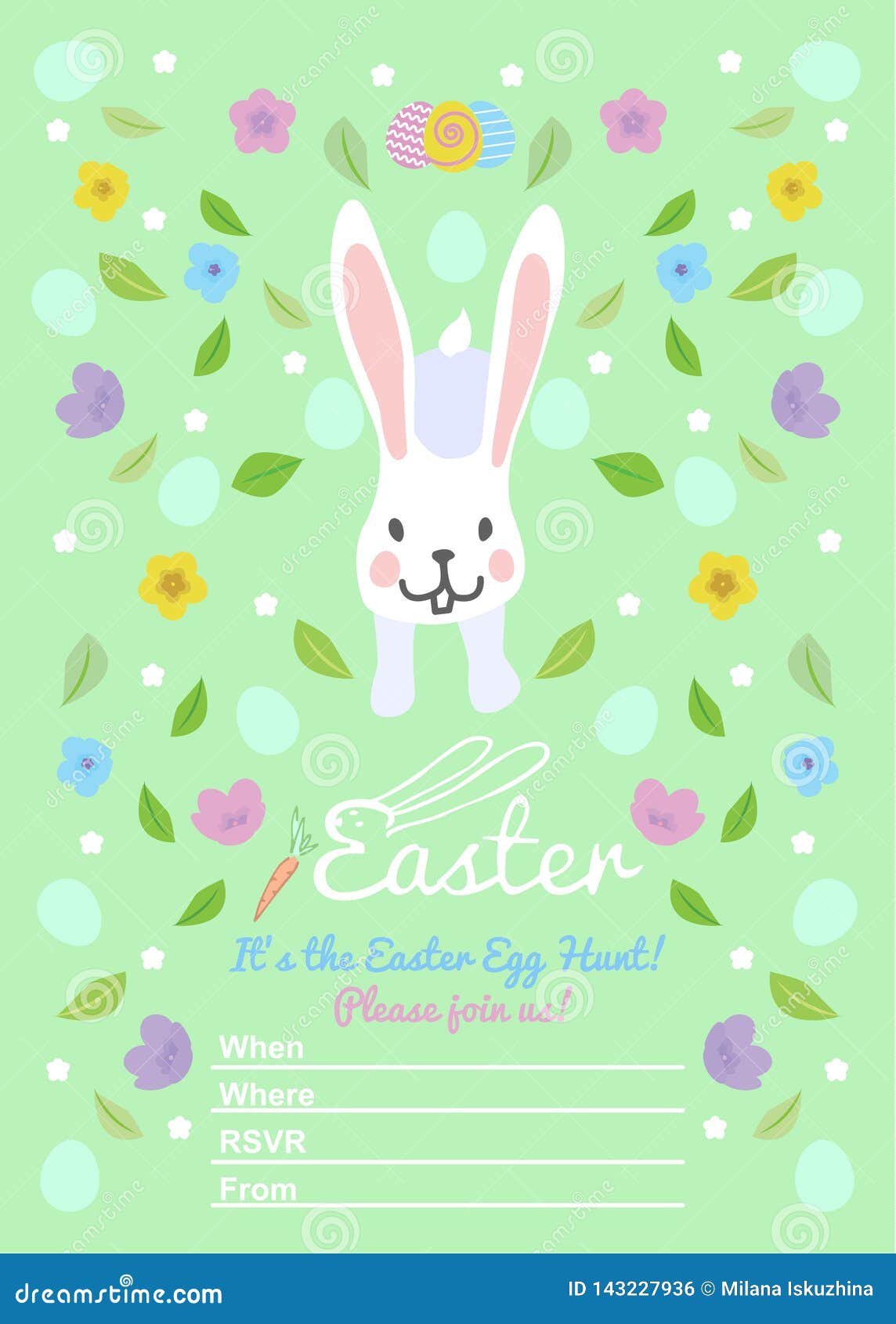 Easter Invitations Templates With Eggs, Flowers, Floral Frames, Cute Easter Invitations Templates With Eggs, Flowers, Floral Frames, Cute