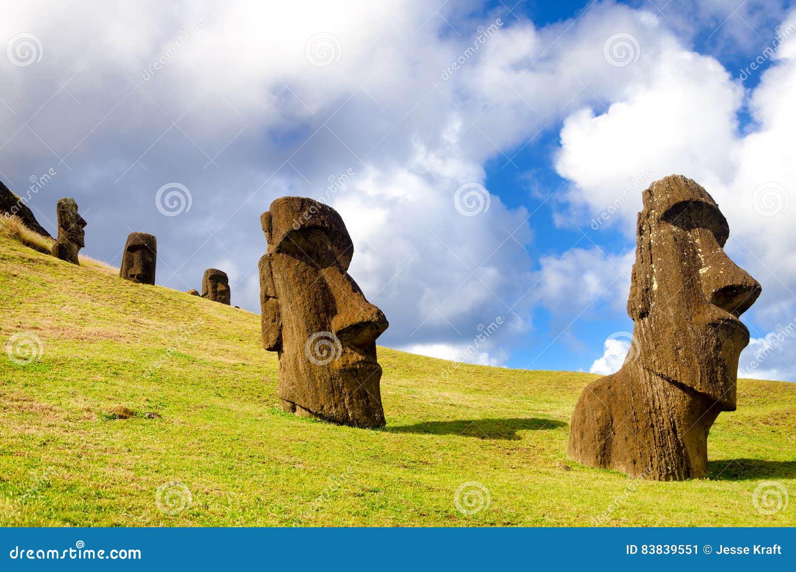 Easter Island Moai stock image. Image of tongariki, chile 83839551