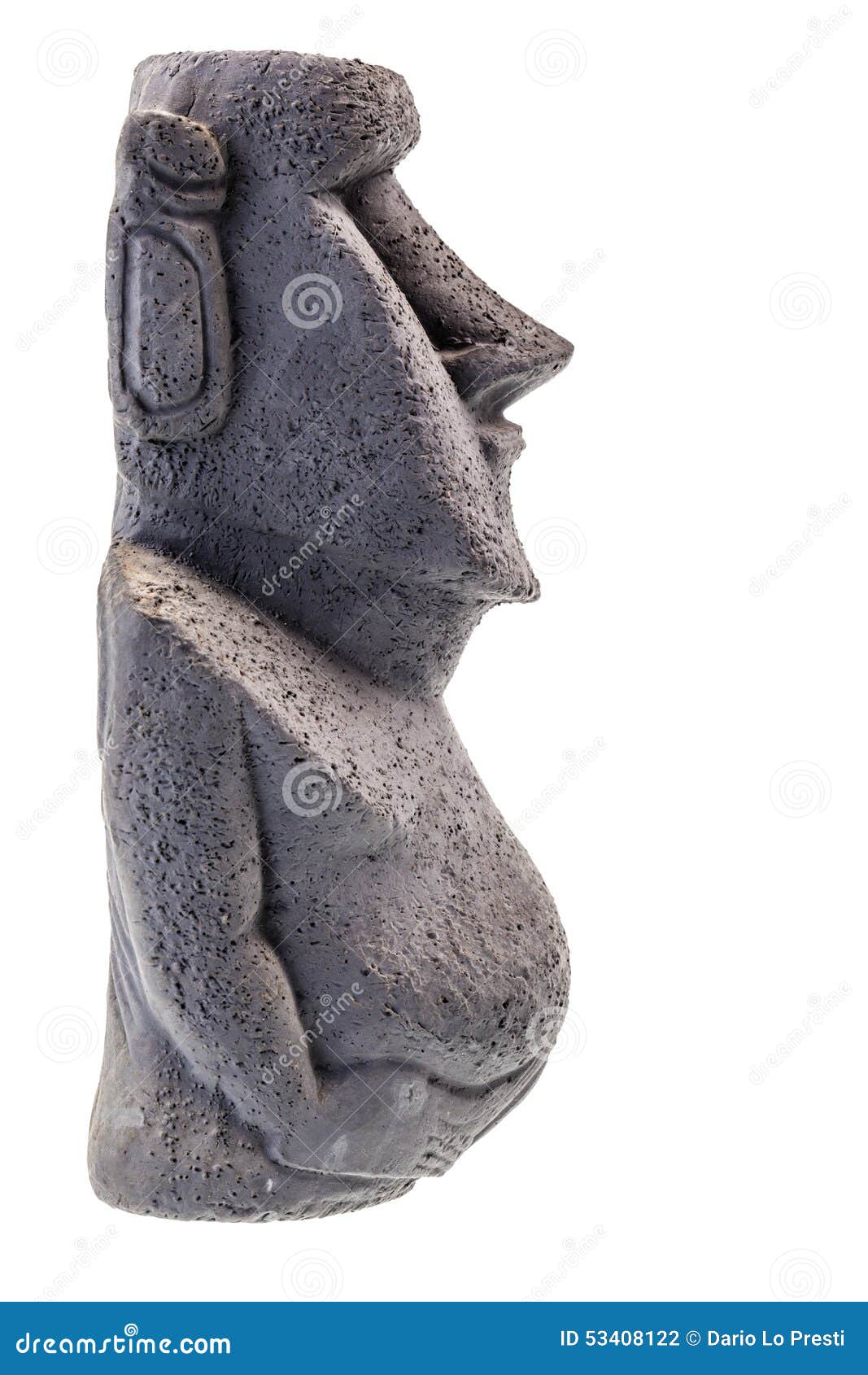 Easter Island Statue Profile Stock Photo Image of idol, anakena 53408122