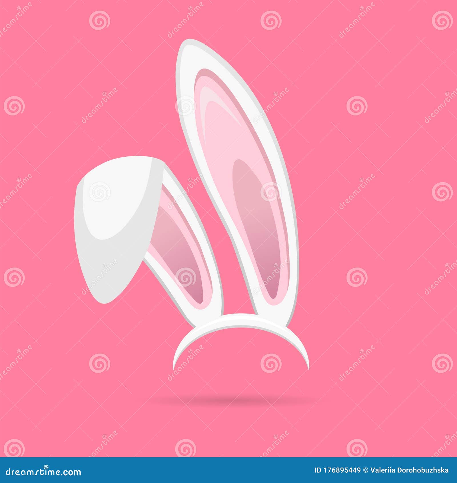 Easter Mask with Bunny Ears Isolated Stock Vector - Illustration of animal,  design: 176895449