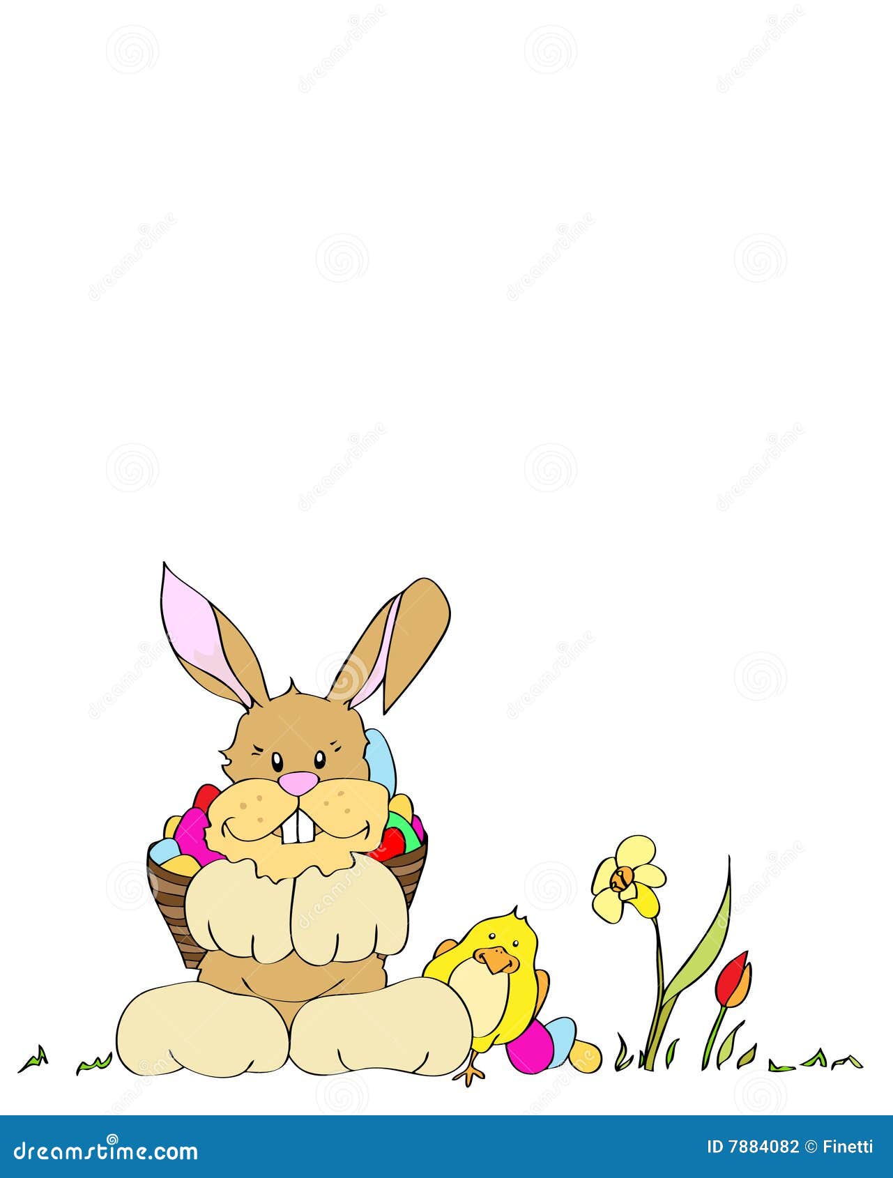 Easter meadow stock illustration. Illustration of chick 7884082