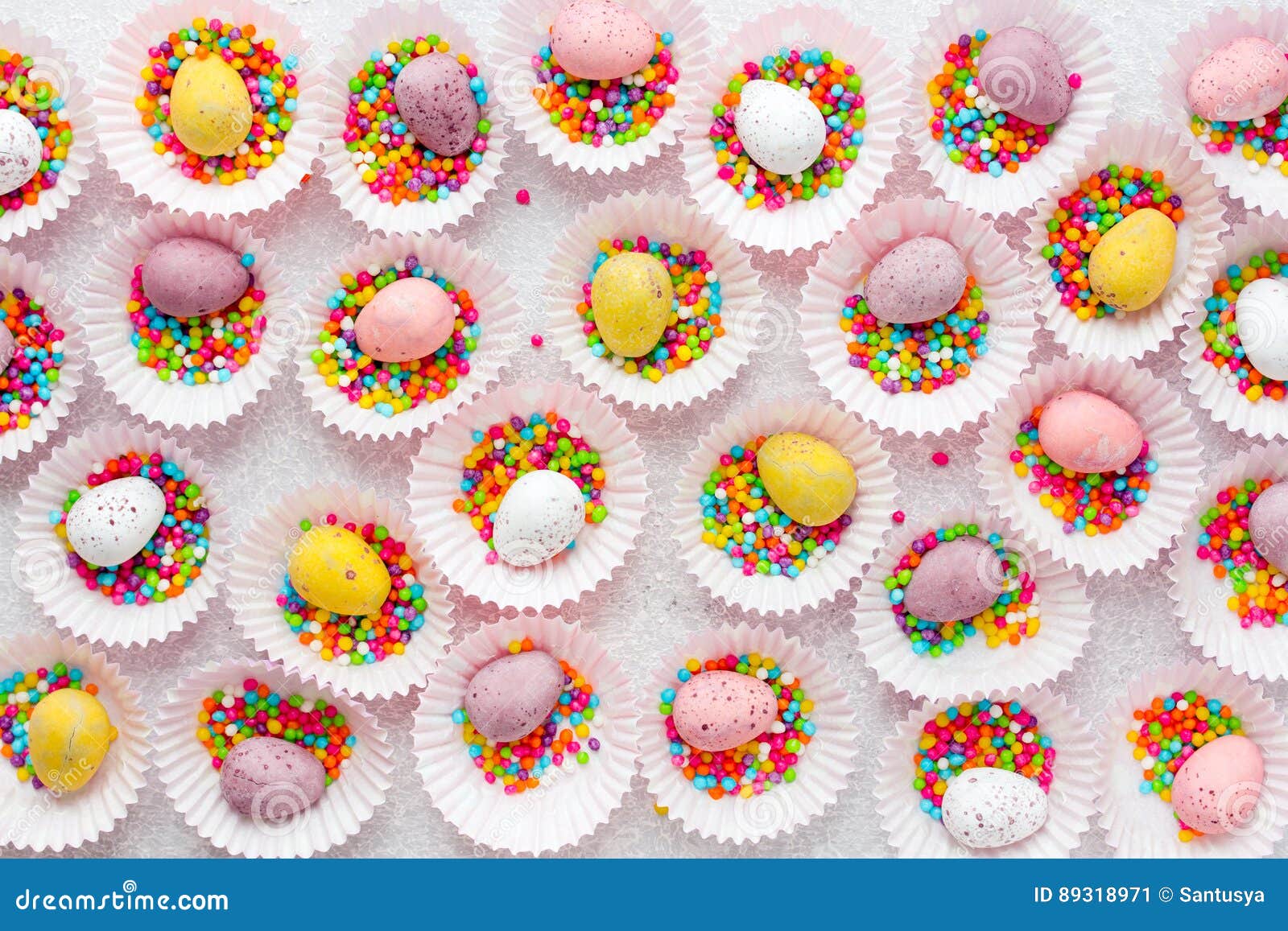 Easter Mini Eggs , Chocolate Candy Shaped Bird Eggs for Easter Stock