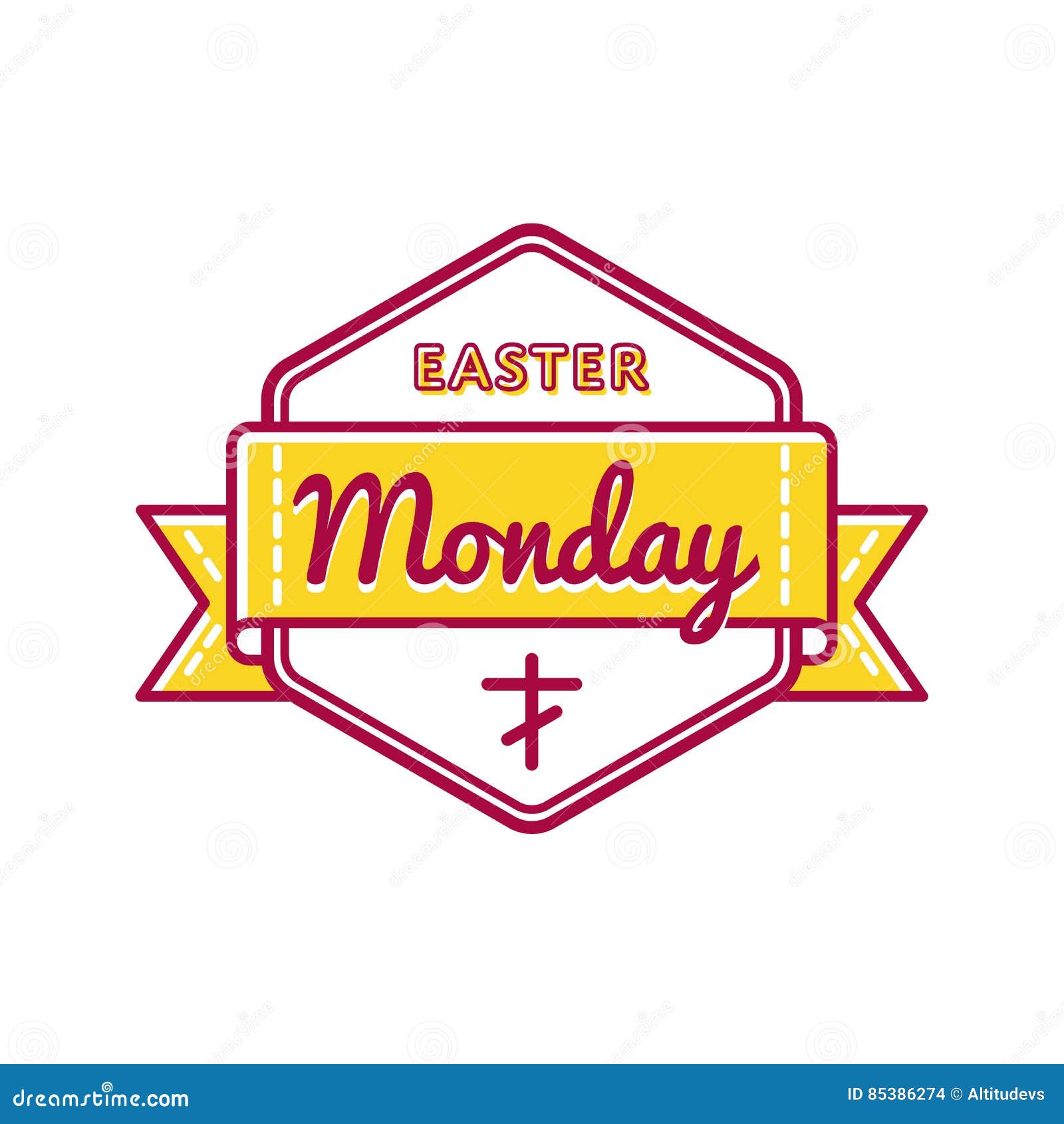 Easter Monday Holiday Greeting Emblem Stock Vector Illustration Of easter-monday-holiday-greeting-emblem-stock-vector-illustration-of