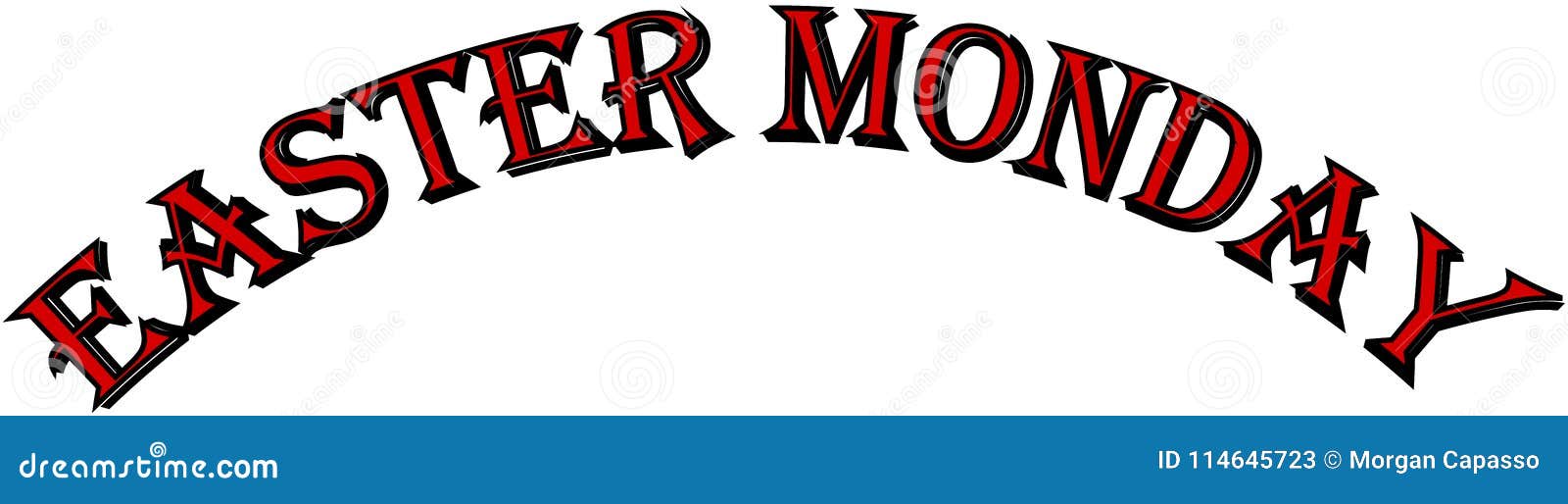 Easter Monday Text Sign Illustration Stock Vector Illustration of