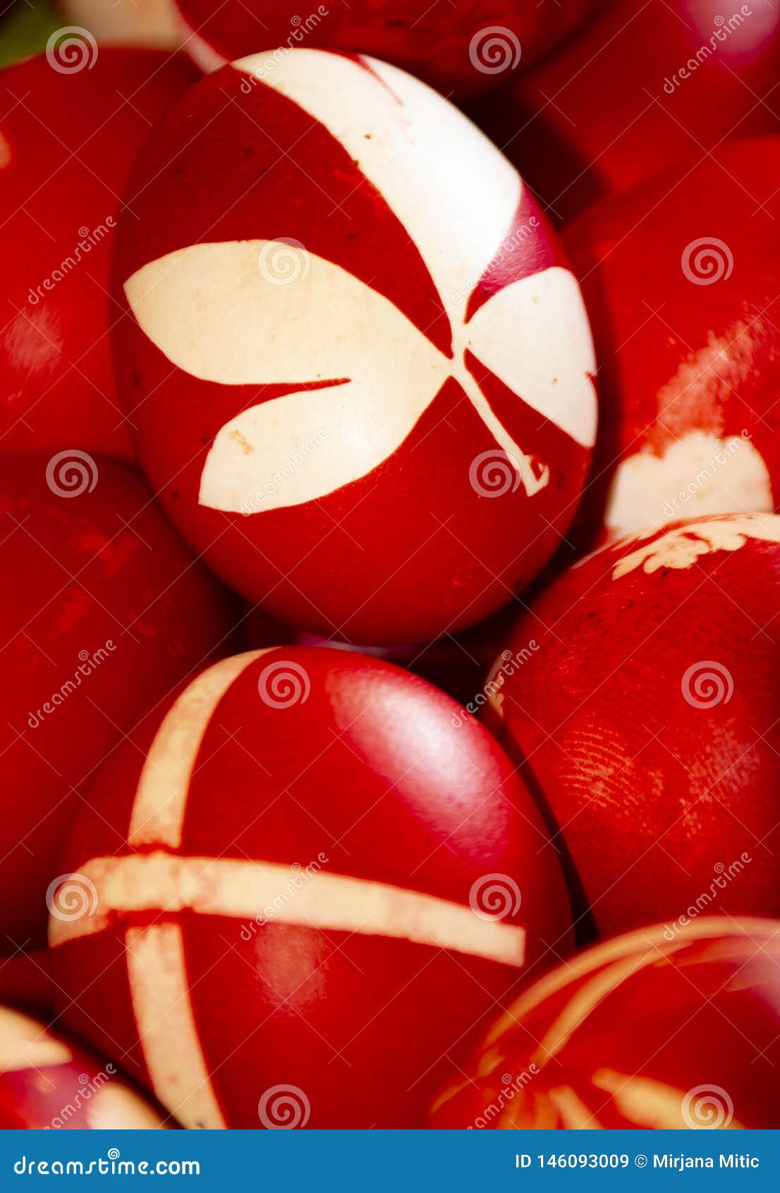 Easter red egg in basket stock image. Image of background 146093009