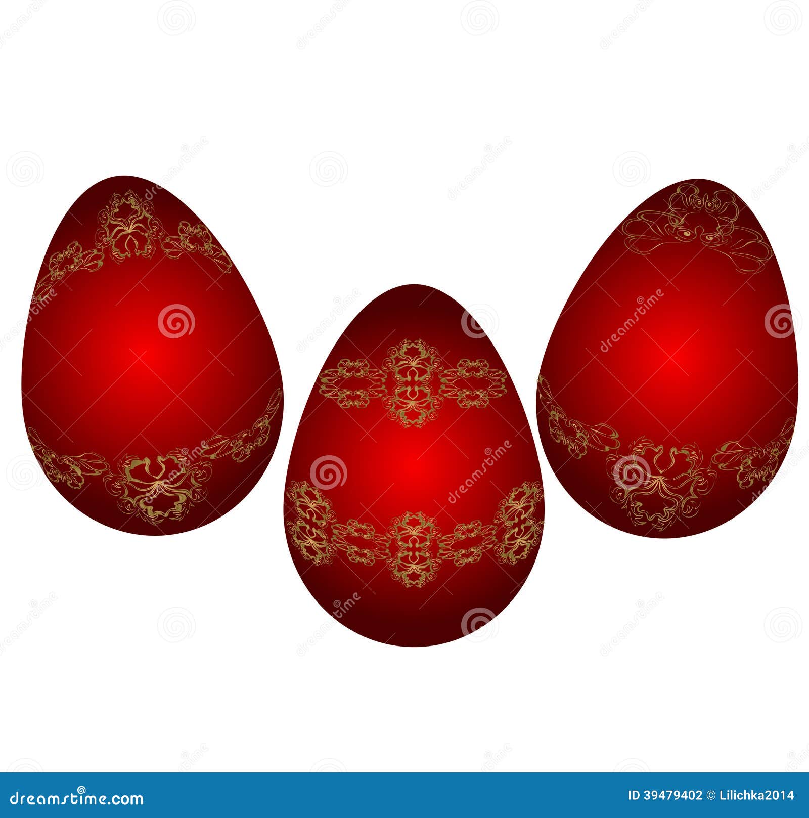 Easter red eggs stock illustration. Illustration of white 39479402