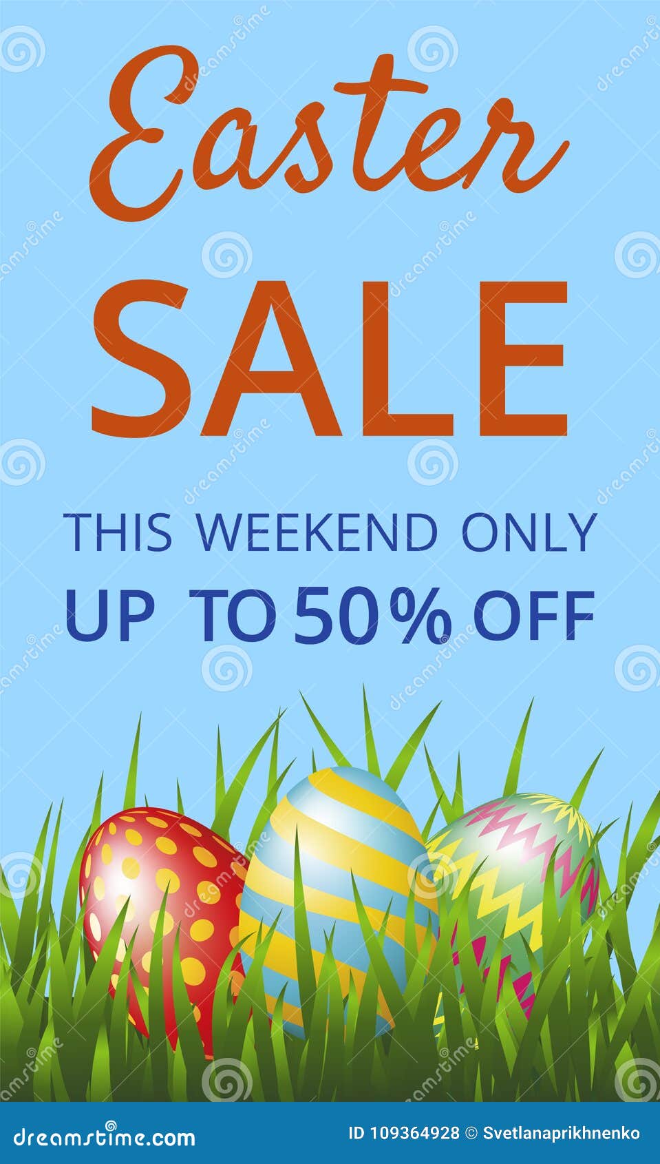 Easter sale stock vector. Illustration of decoration 109364928