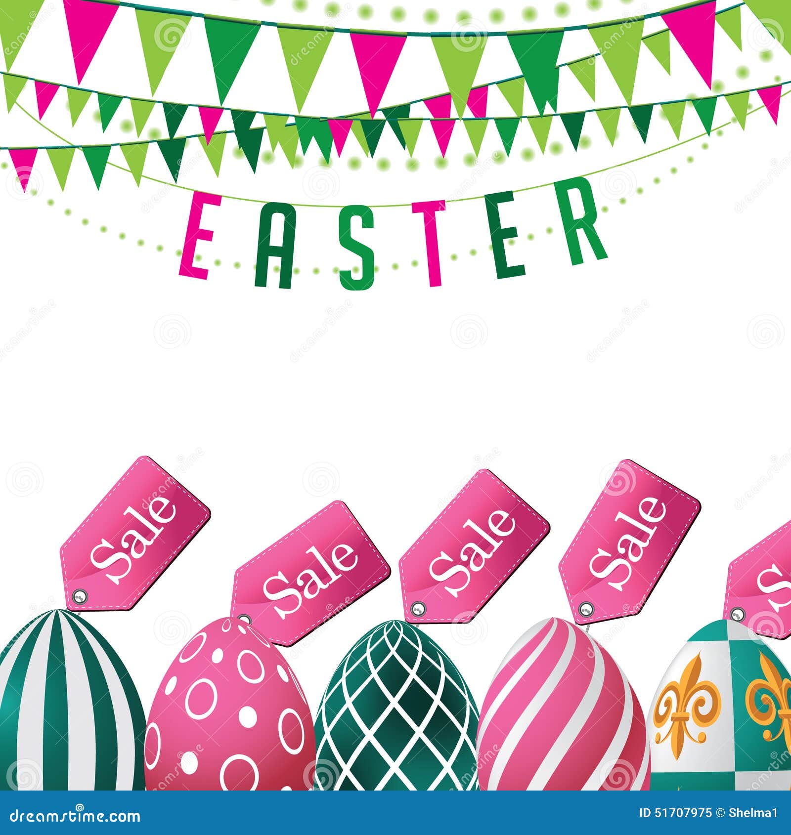 Easter Sale Eggs Background. EPS 10 Vector Stock Vector Illustration