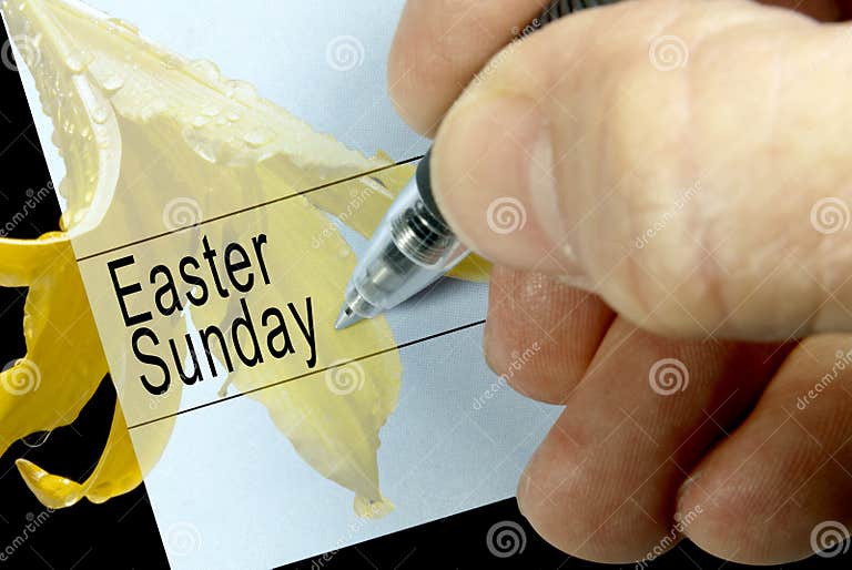 Easter Sunday, Calendar Notation Stock Photo Image of symbol, spring
