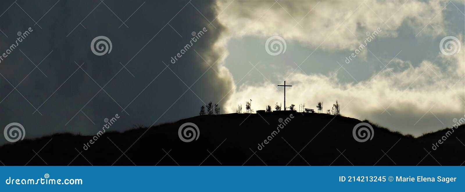 easter theme with foreboding clouds