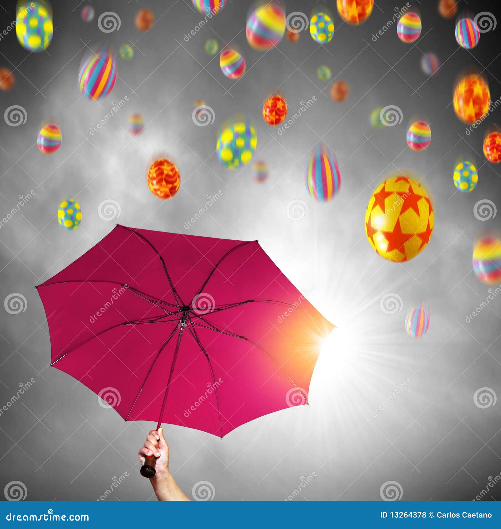 Easter Umbrella stock photo. Image of happy, holiday 13264378