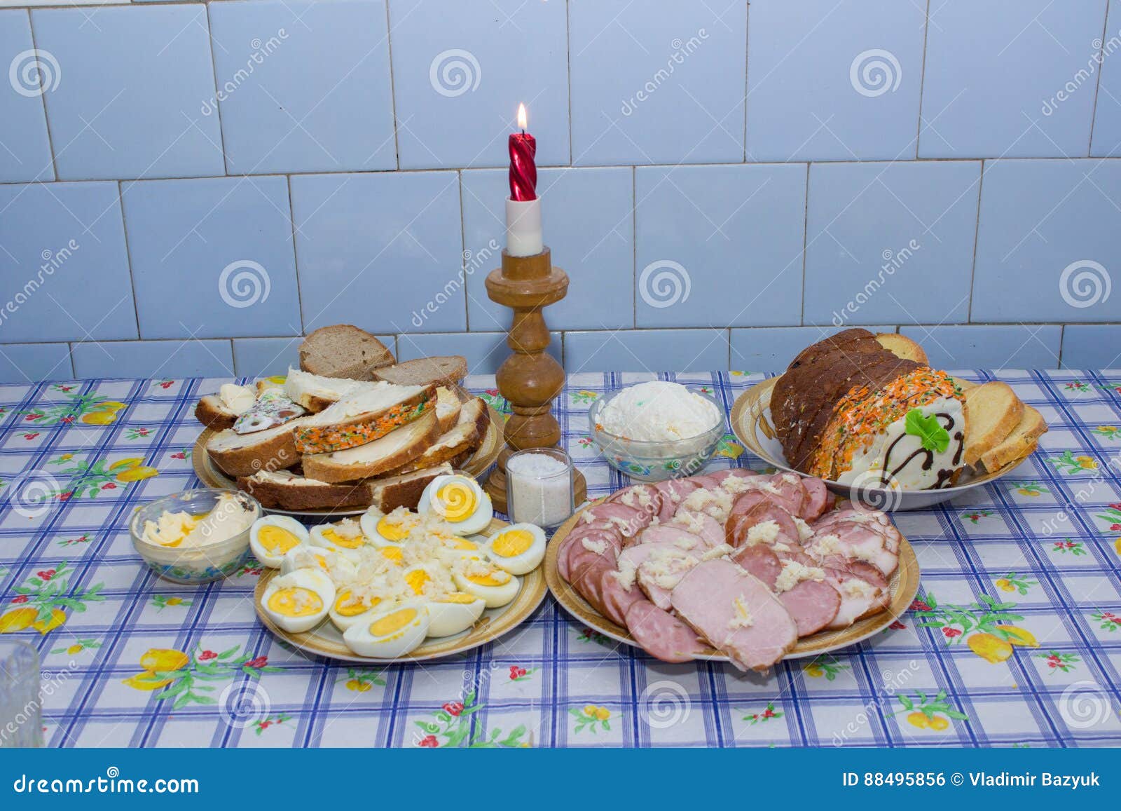 Easter village table stock photo. Image of ornament, fresh 88495856