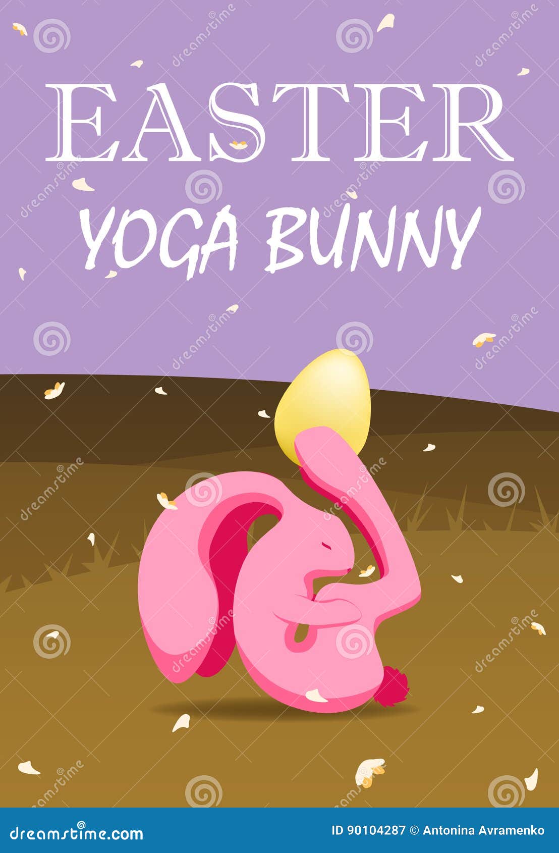 Easter yoga bunny. stock illustration. Illustration of funny - 90104287