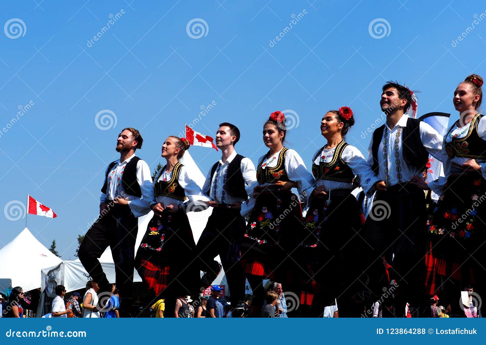 Eastern European Dancers In Traditional Dress Editorial Stock Photo Image Of Celebration Tradition 123864288