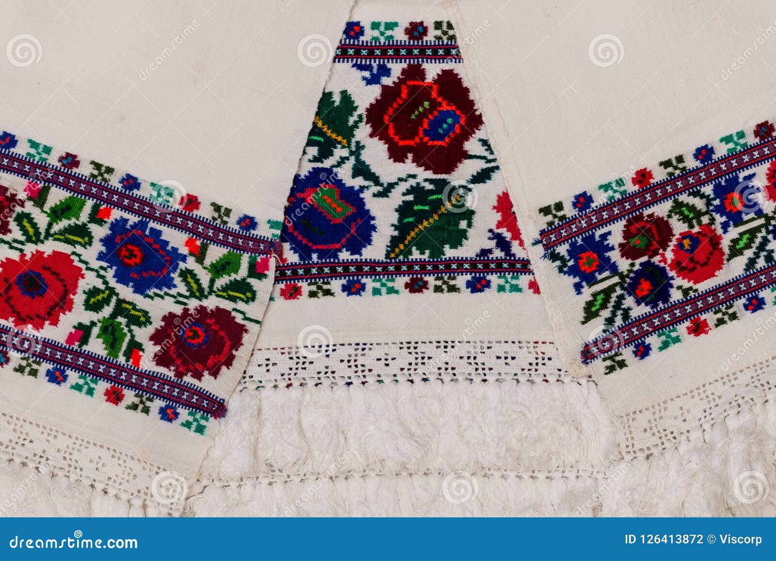 Eastern European Decor Ethnic Cloth Bulgarian Doily Bulgarian Embroidery Handmade Linen Embroidered Table Cloth Doily Ethnic Home Decor