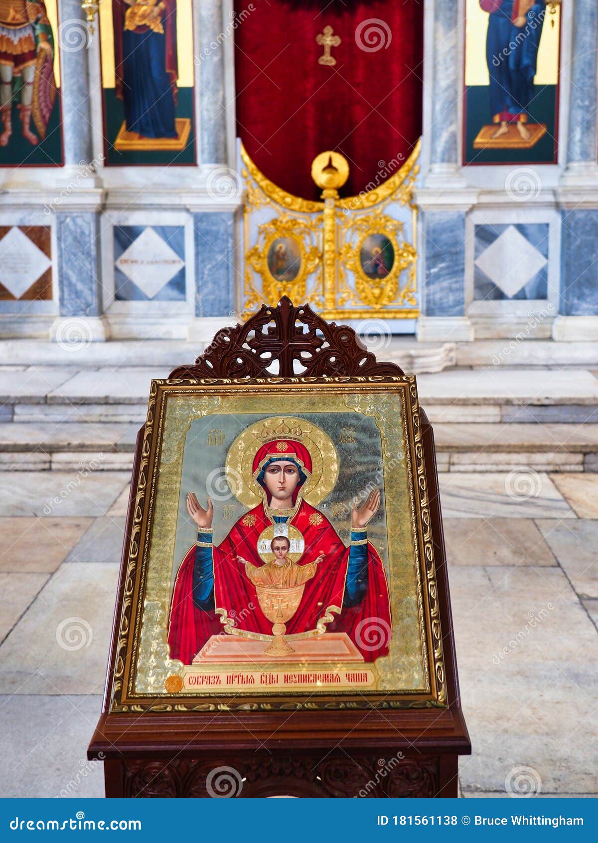 orthodox church icon, plovdiv old town, bulgaria