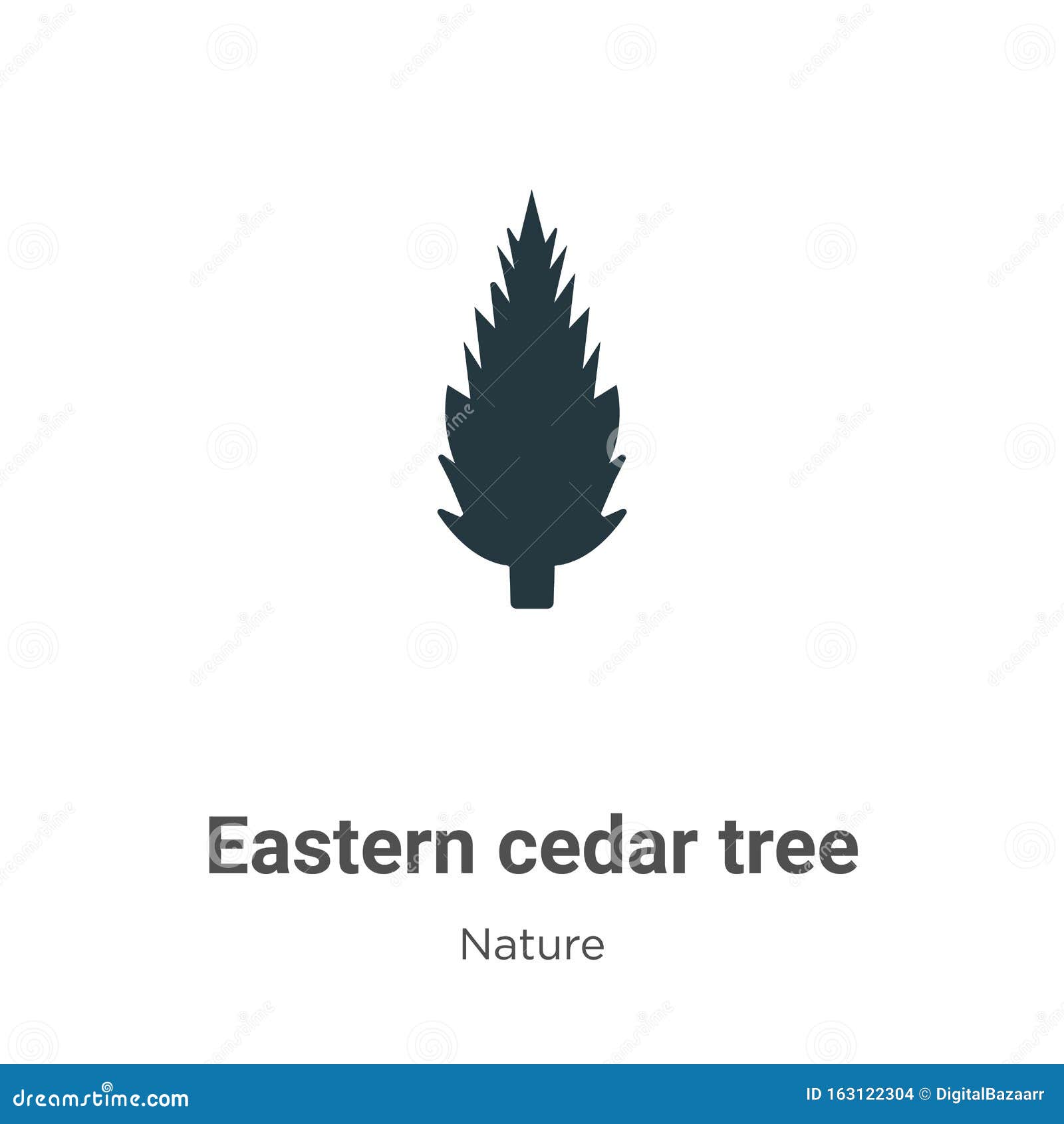 eastern redcedar tree  icon on white background. flat  eastern redcedar tree icon  sign from modern nature