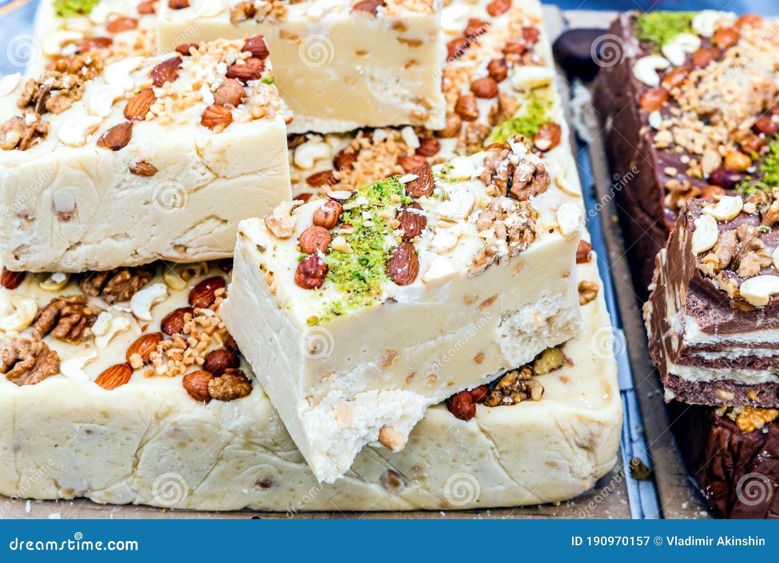 Eastern sweets. Halva stock image. Image of delicacy 190970157