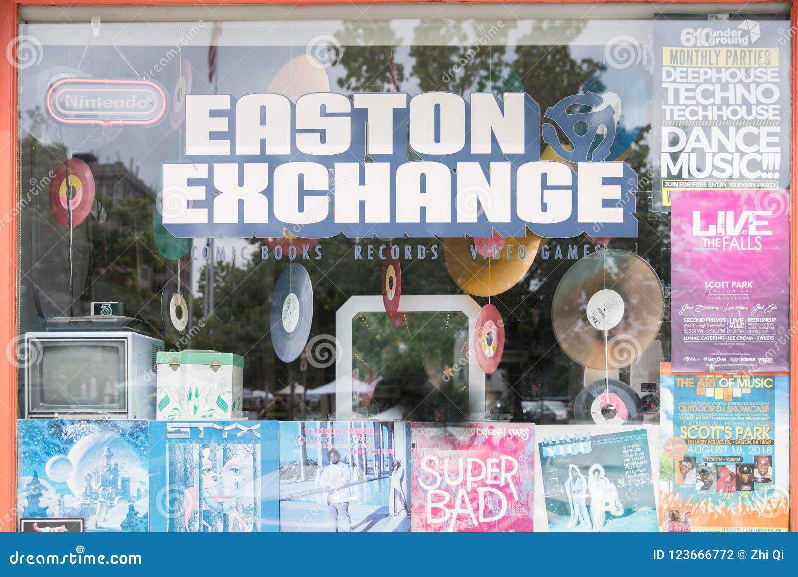 Easton Selling Old Records Store Editorial Photography Image of