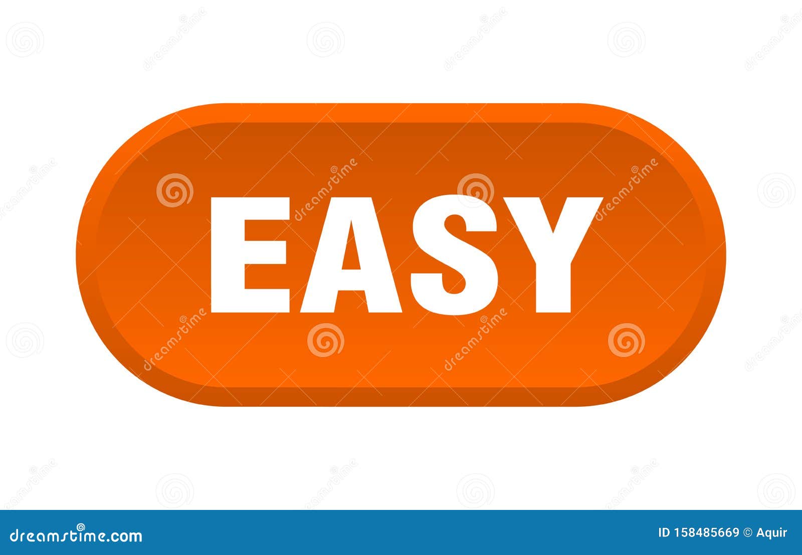 Easy button stock vector. Illustration of sticker, sign - 158485669