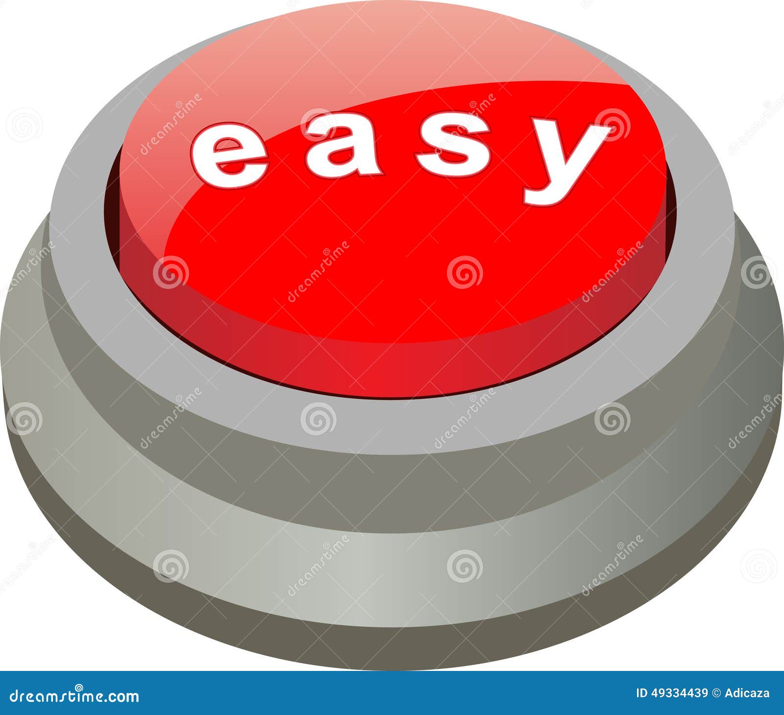 Easy button stock vector. Illustration of vector, button - 49334439