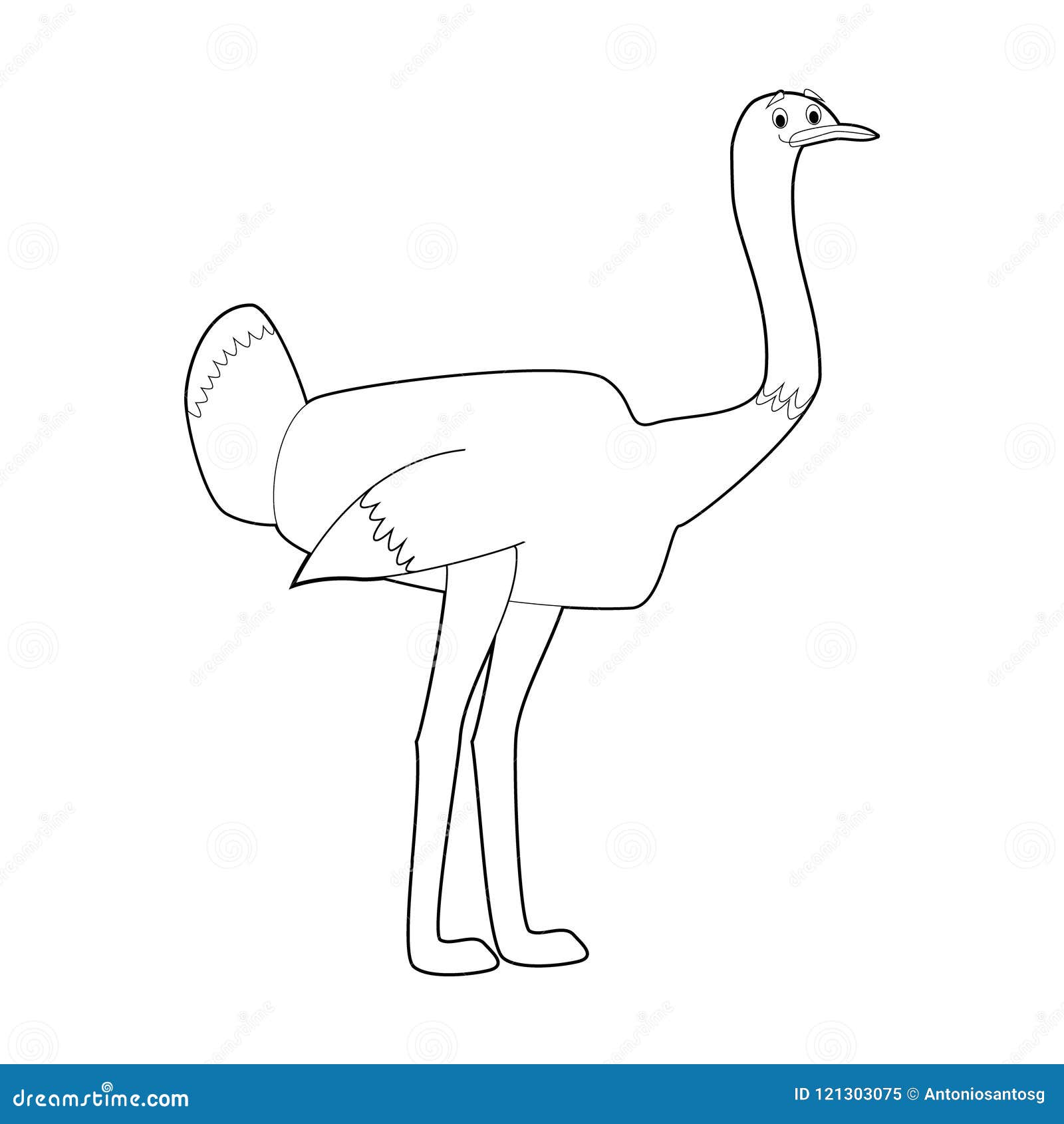 Learn how to easily draw an ostrich - YouTube