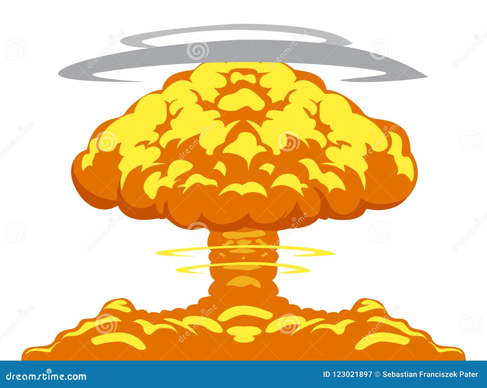 Atomic Bomb Explosion stock vector. Illustration of nuclear - 123021897