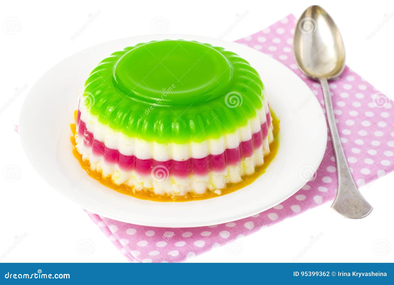 Easy Lowcalorie Desser Fruit and Berry Jelly. Stock Photo Image of