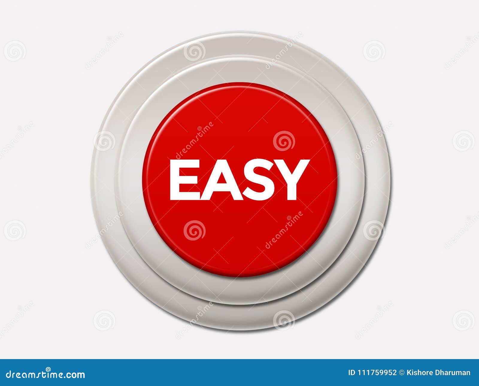 Easy Push Button stock illustration. Illustration of banner 111759952