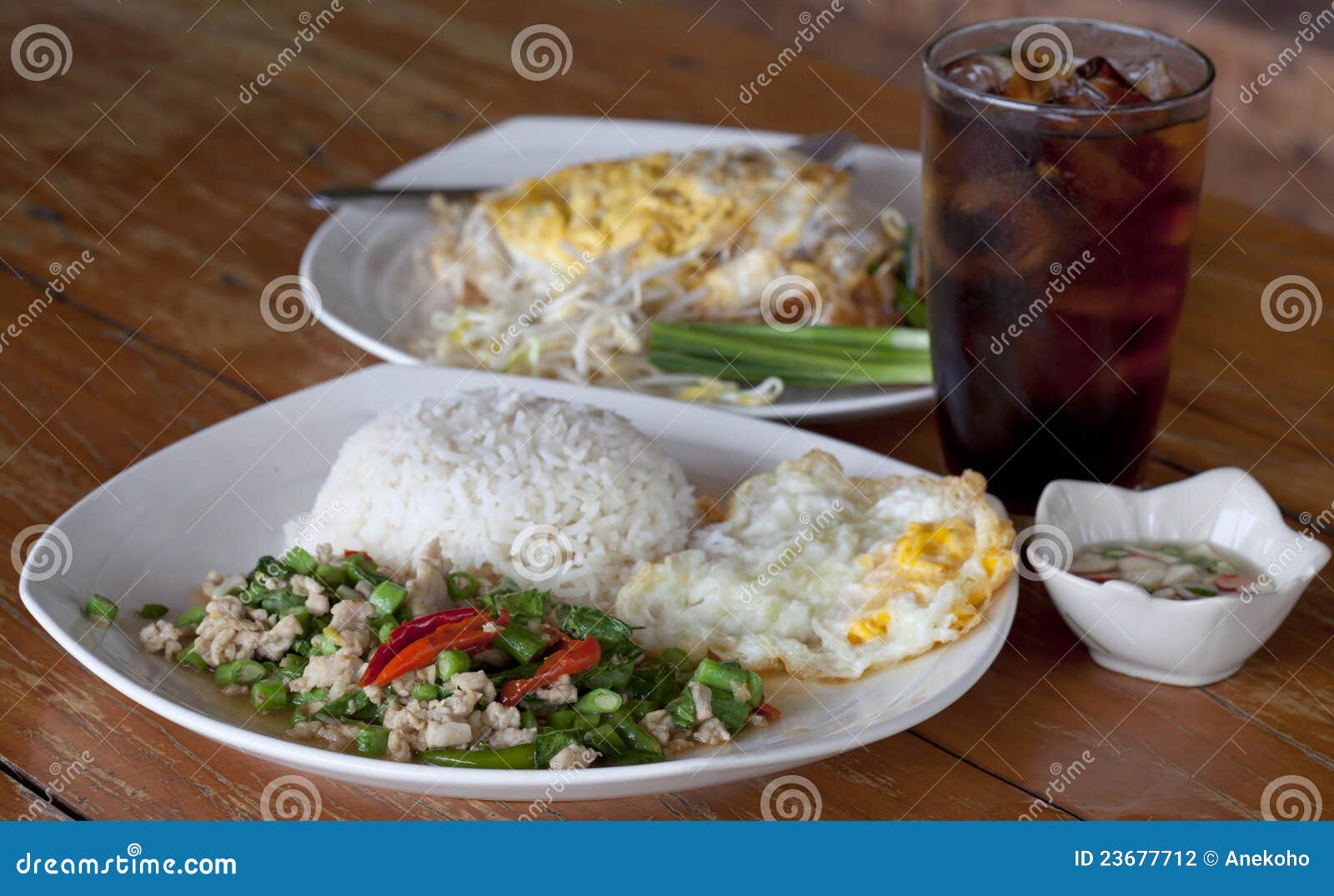 Easy Thai food. stock photo. Image of lunch, rice, plate - 23677712