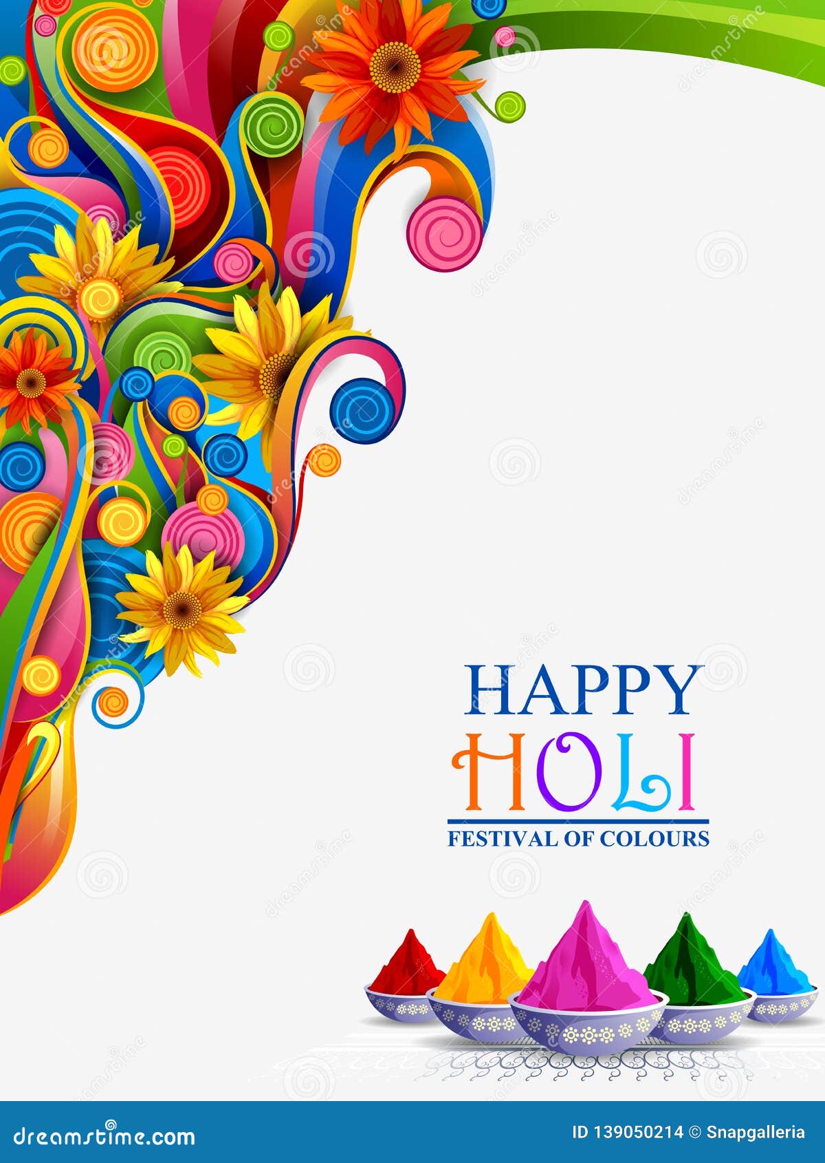 Vector Illustration of Colorful Splash for Holi Background Stock Vector -  Illustration of editable, occasion: 139050214